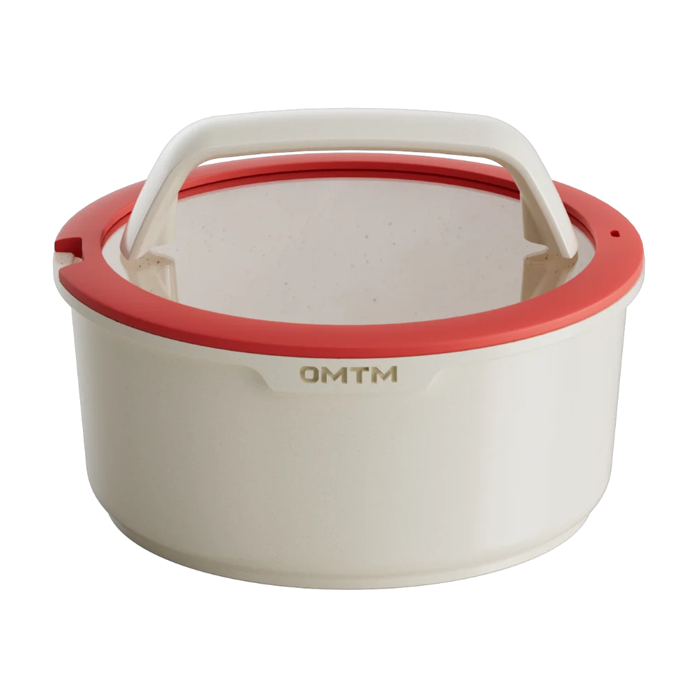 OMTM 19pcs Stackable Planet – White Nonstick Cookware Set